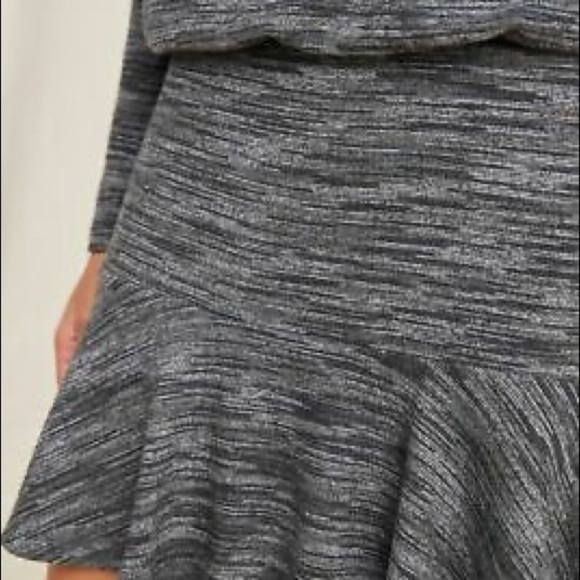ANTHROPOLOGIE GRETA MOCK NECK MIDI DRESS GREY - Picture 3 of 10